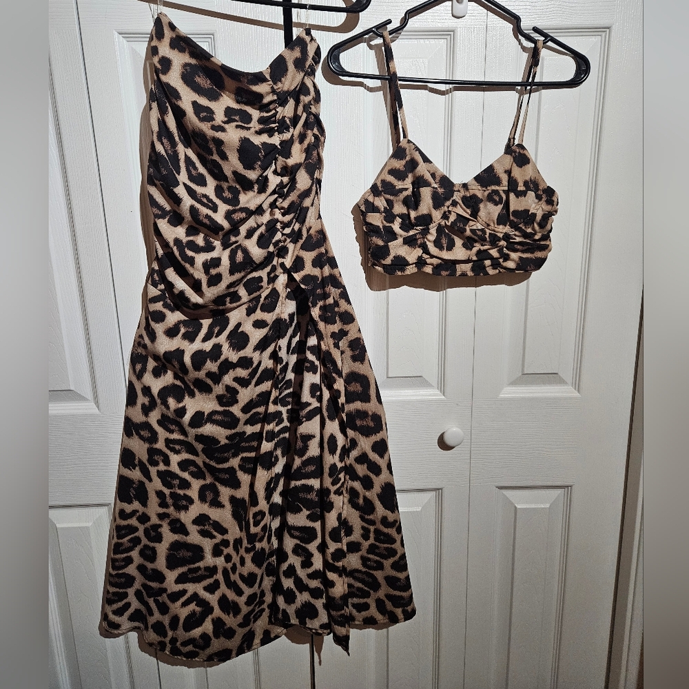 Leopard Print 2 Piece | Parisian Skirt & Top